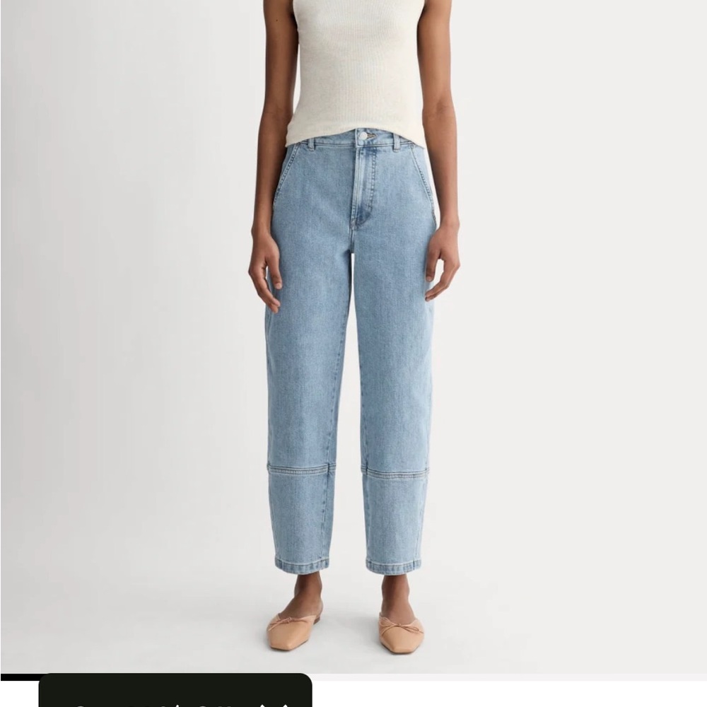 Everlane Light Indigo Barrel Leg Jeans